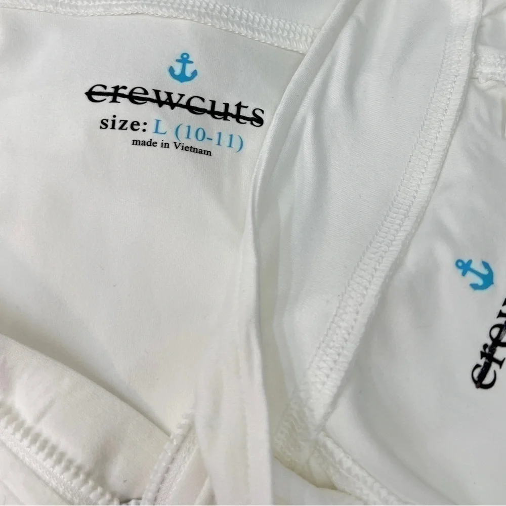 J.Crew Kids' active half-zip popover white NWT